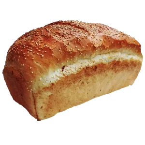 Szezámmaggal szórt forma kenyér